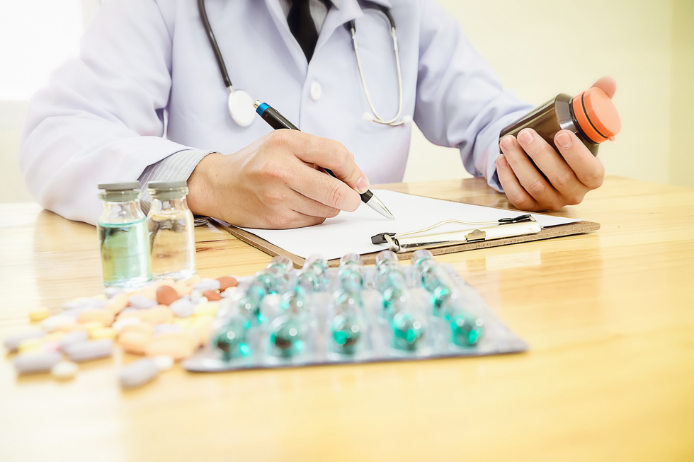 Medicine Doctor  Working in Hospital or Pharmacist Sitting 